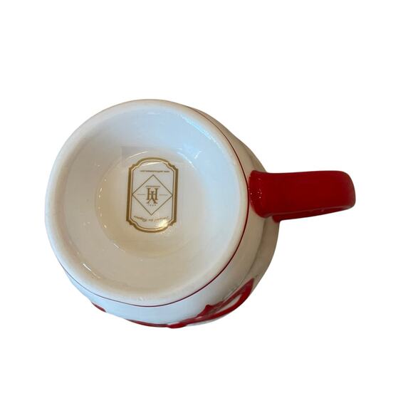 Hand Painted RED BOW Mug Set of 4 Christmas Holiday Glam New - Picture 10 of 16